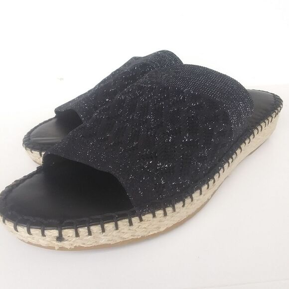 Cole Haan Espadrille Slide Sandals, Black, Women's Size 7.5 - Picture 3 of 12